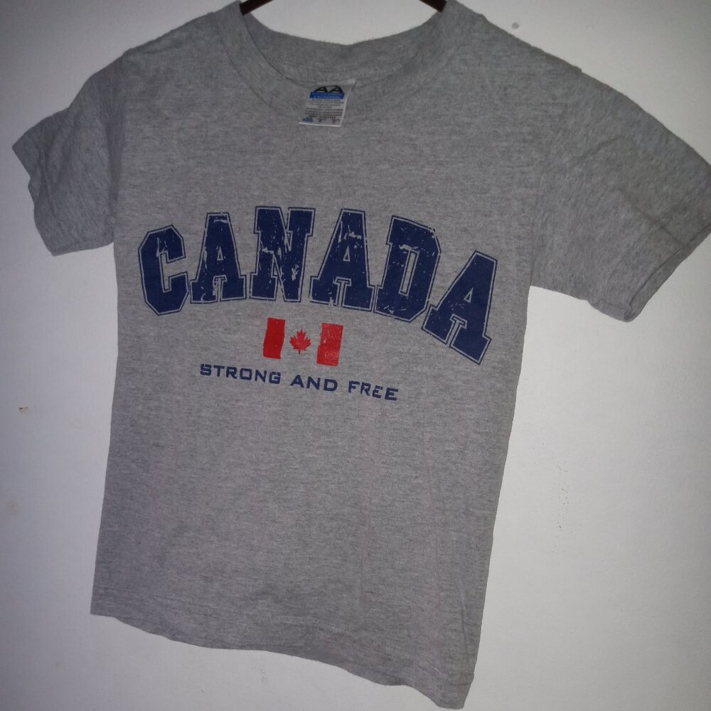 Canada Kids T Shirt Gray